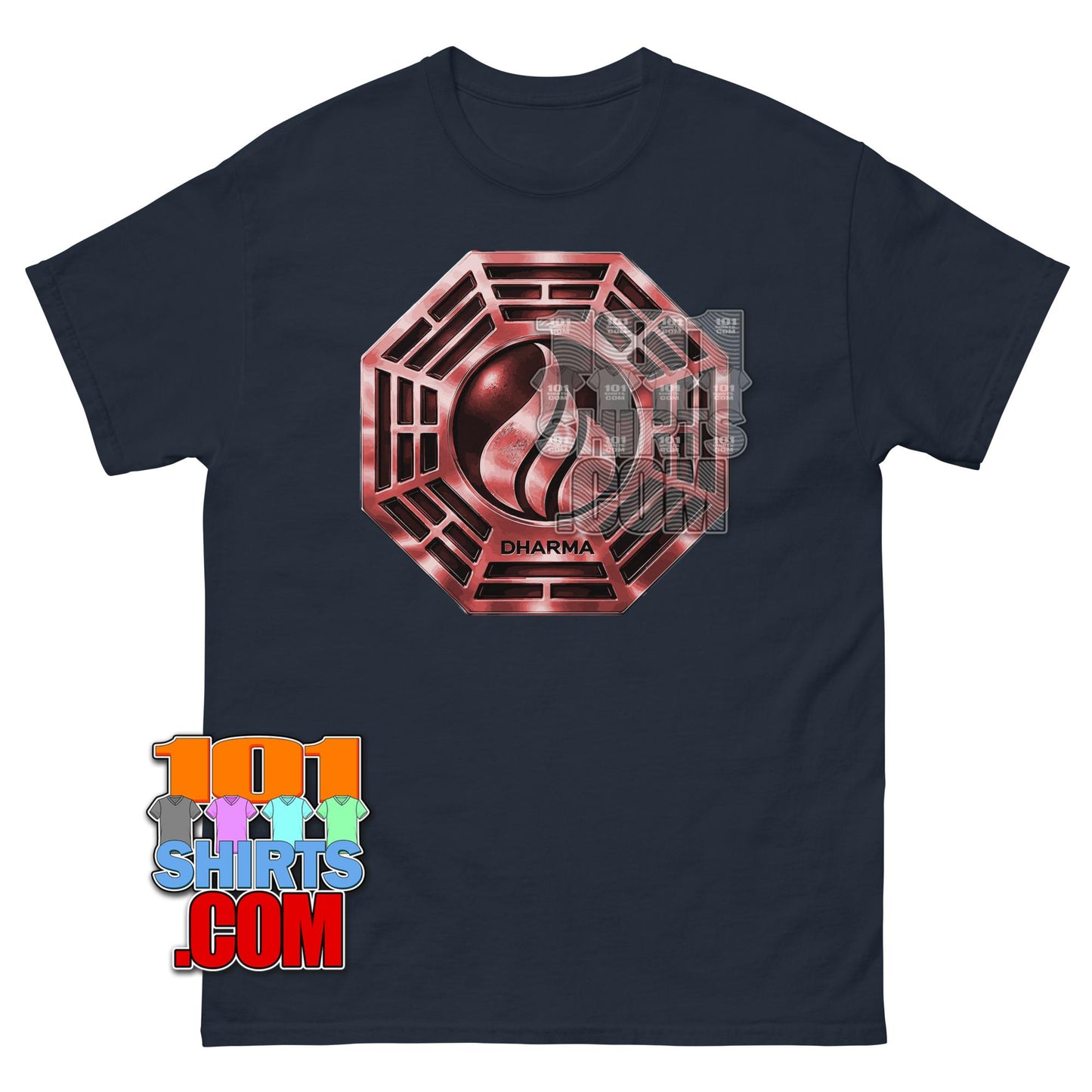 Lost TV Show Dharma Flame Station Logo T-Shirt