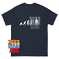 Celebrate the evolution of man with this grill master t-shirt. The perfect BBQ gift for every griller. Shop this funny grill master shirt for pitmasters.