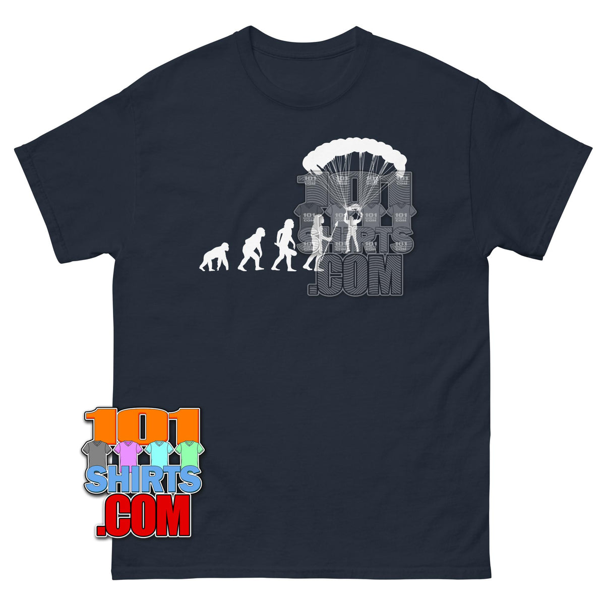 Evolution of Man Skydiver T-Shirt Funny Skydiving Parachute Jump Gift