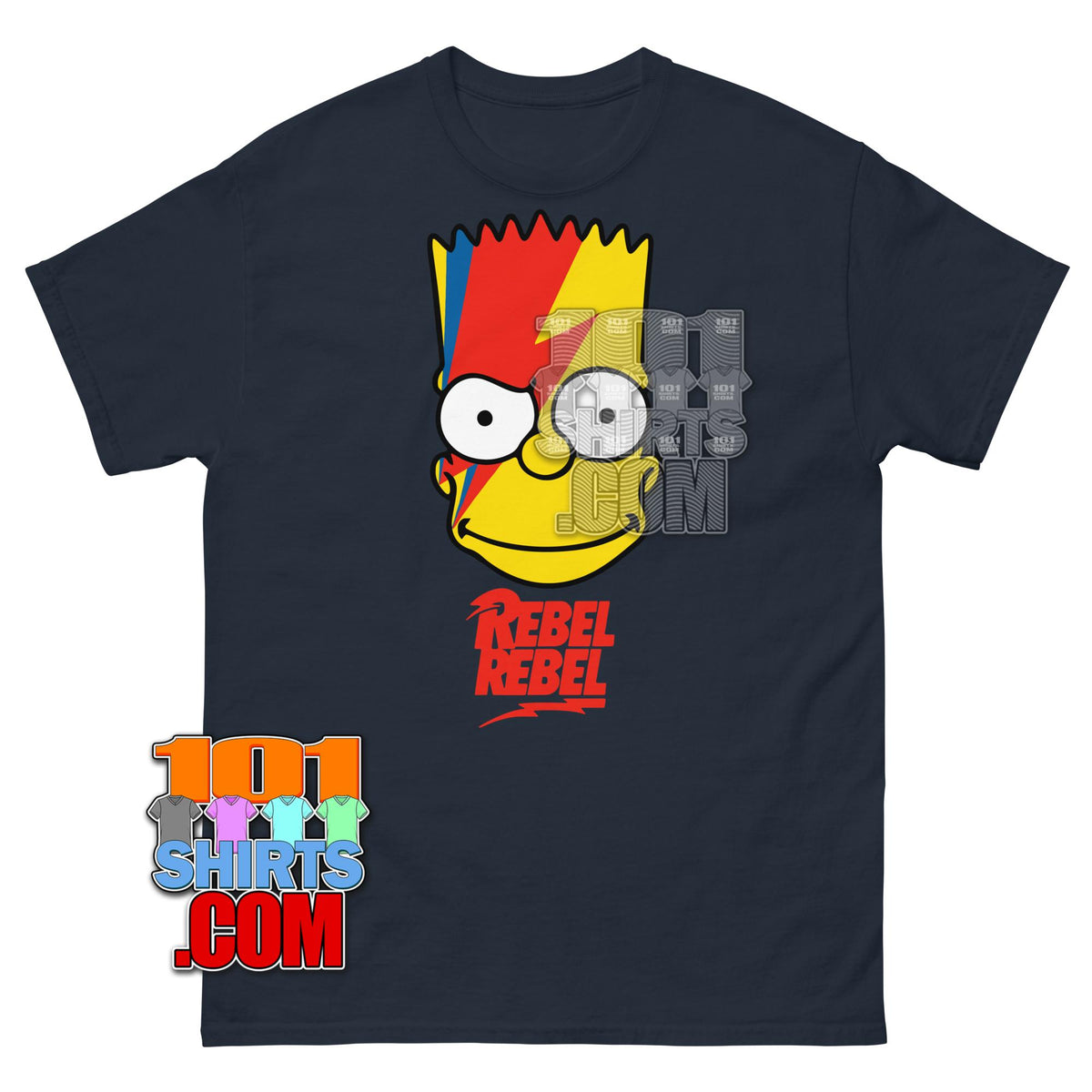 The Simpsons Cartoon TV Show Bart David Bowie T-Shirt