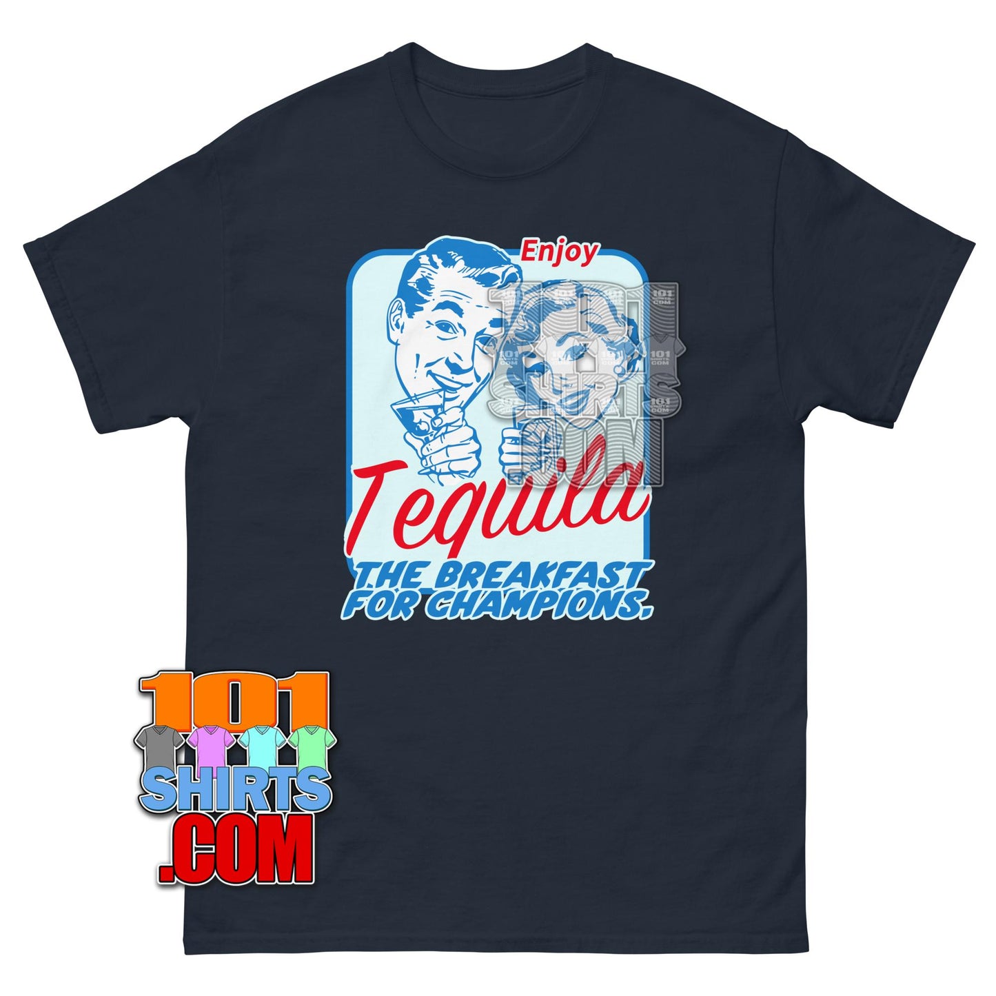 Enjoy Tequila Breakfast of Champions T-Shirt Funny Vintage Alcohol Tee