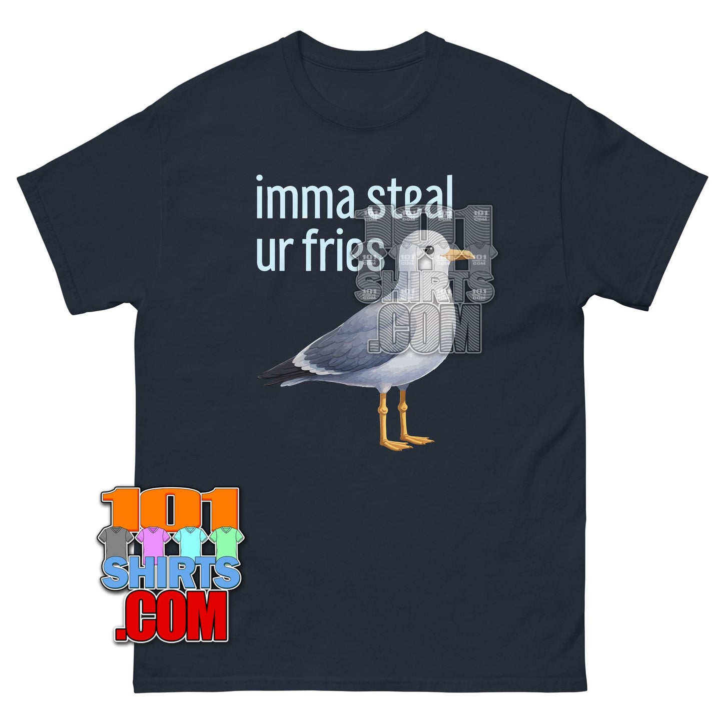 Imma Steal Ur Fries T-Shirt Funny Seagull Beach Graphic Tee