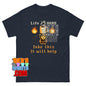 Life Is Hard Coffee Pixel Art T-Shirt Funny Retro Gamer Graphic Tee