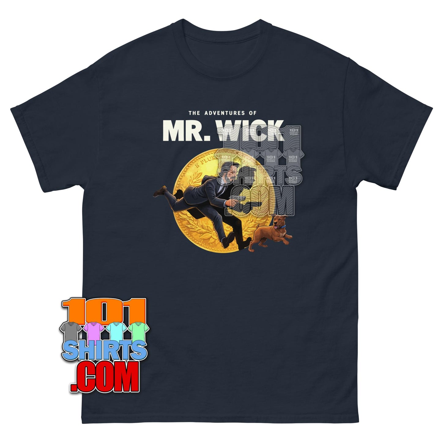 The Adventures of Mr. Wick T-Shirt John Wick Tintin Parody Movie Tee