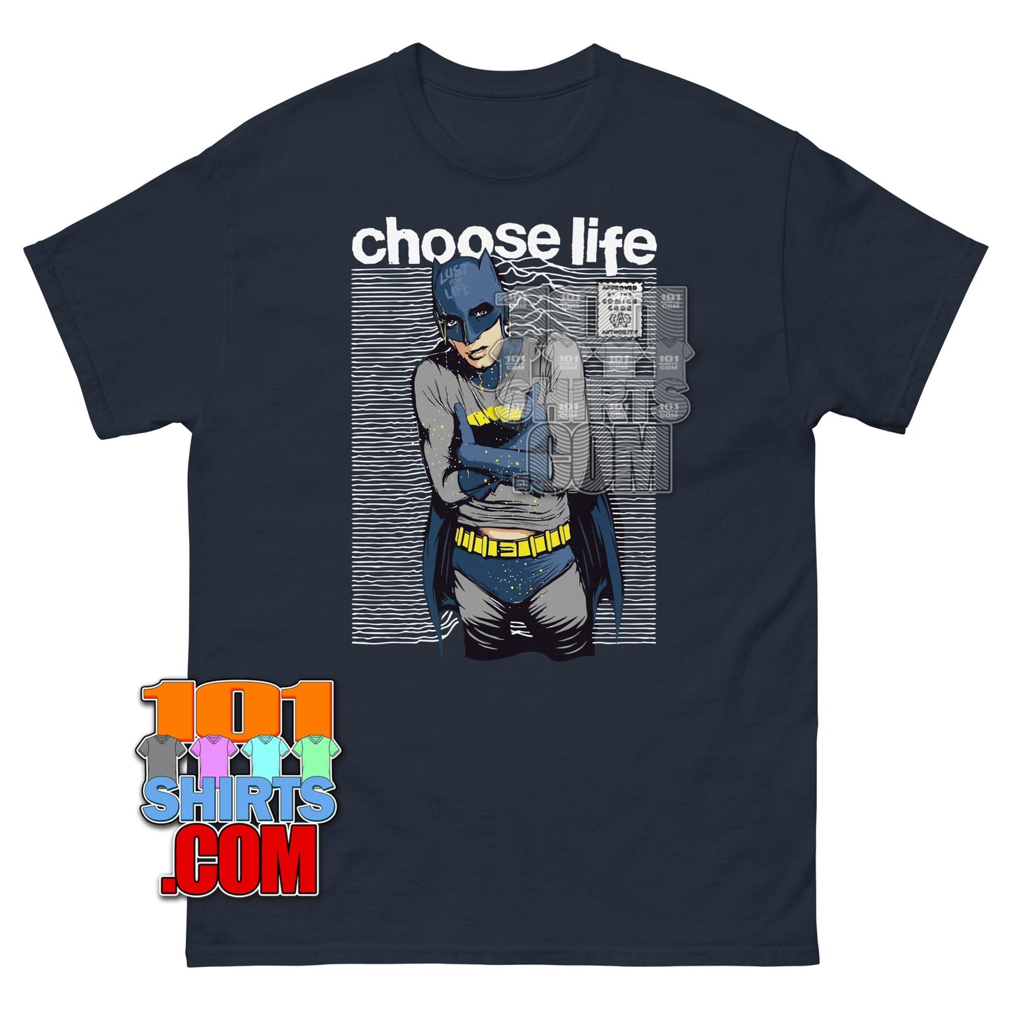 Choose Life Batman T-Shirt Joy Division Mashup Trainspotting Tee