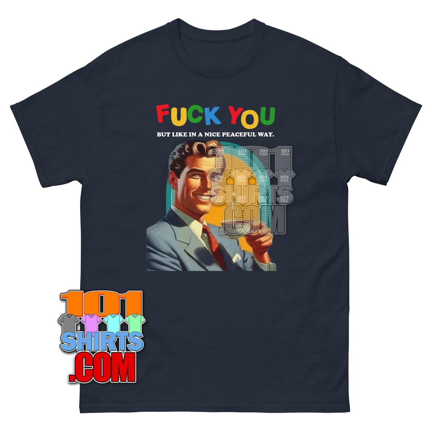 Fuck You T-Shirt Retro 50s Coffee Man Funny Sarcastic Graphic Tee