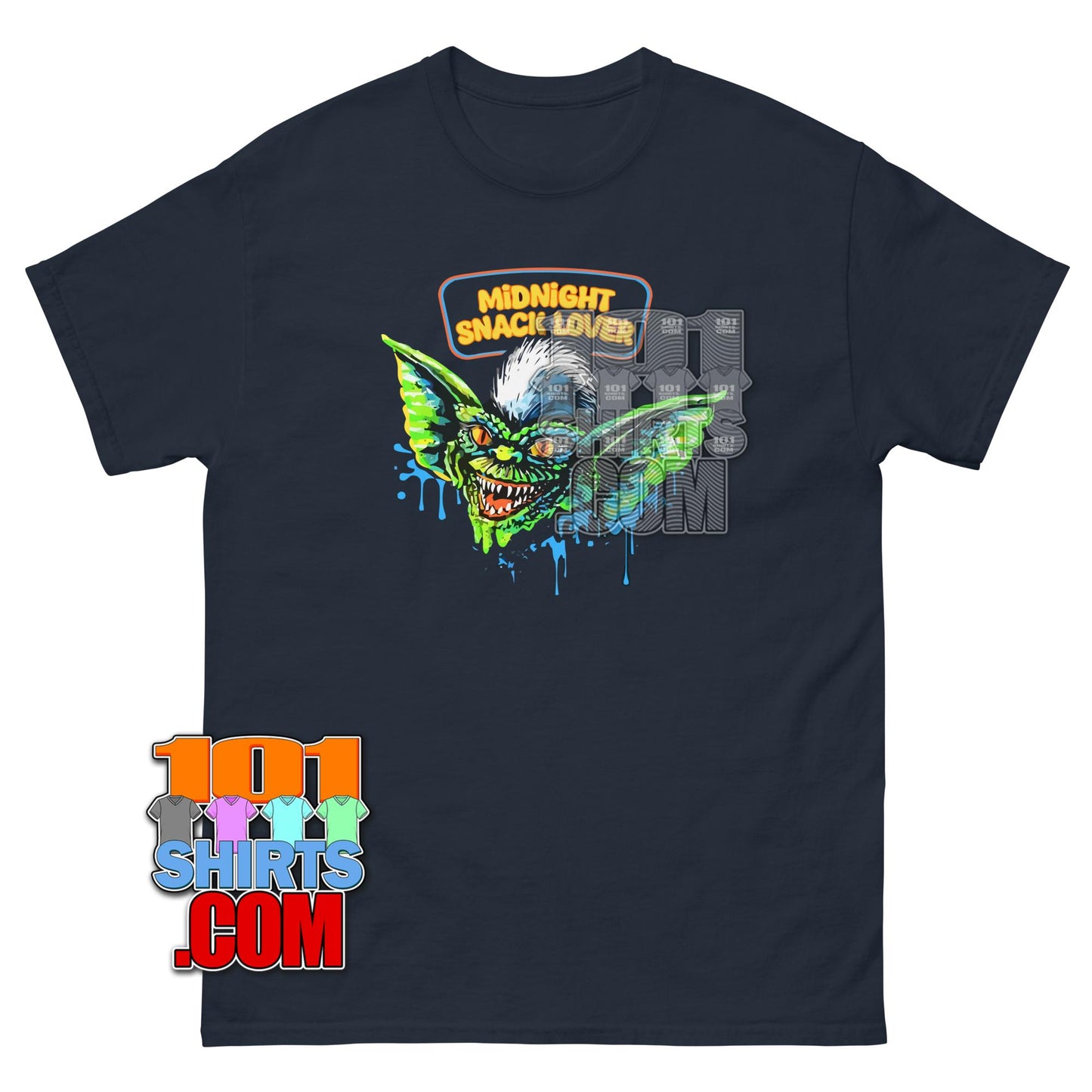 Gremlins Midnight Snack Lover Stripe Retro Movie Graphic T-Shirt