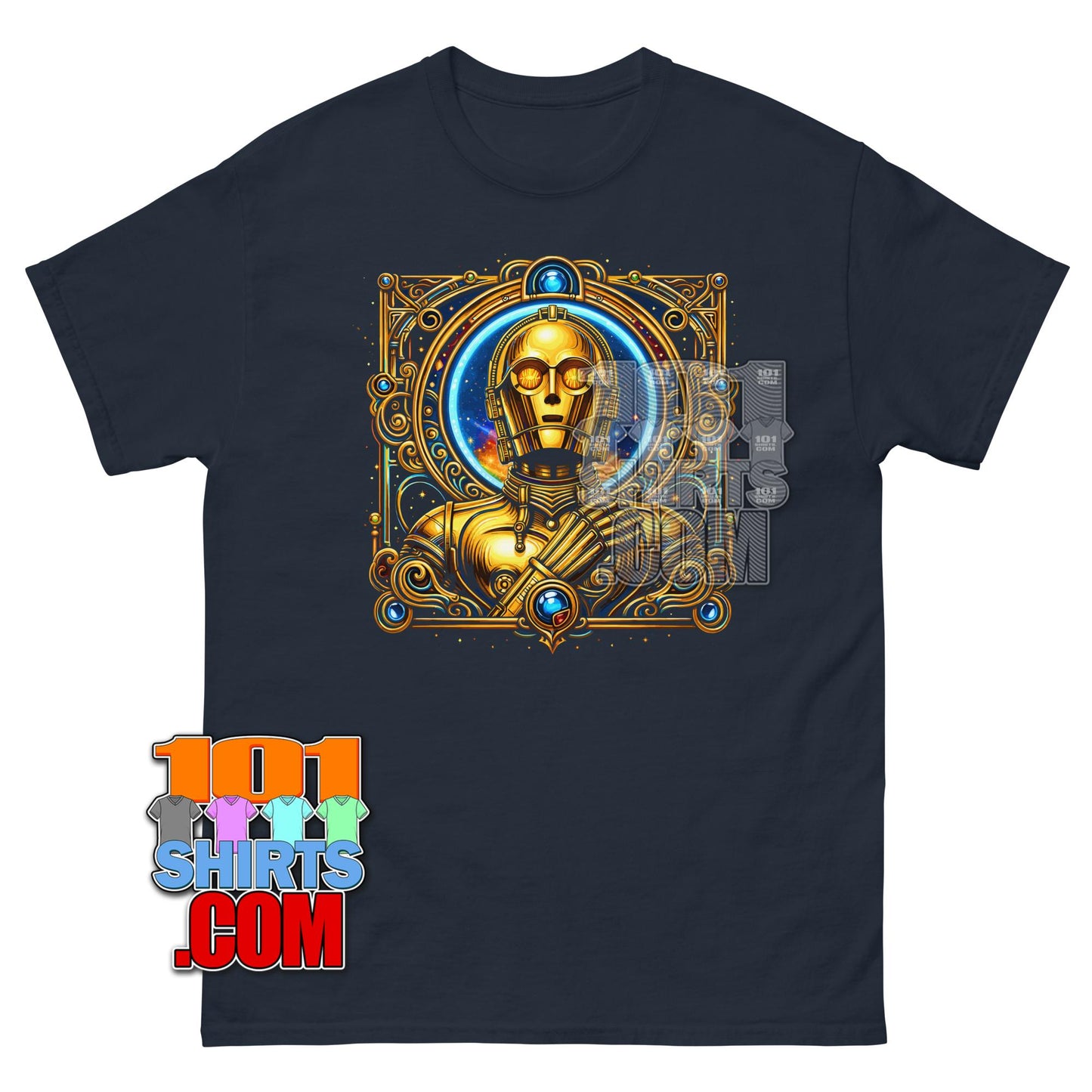 C-3PO Star Wars Art Nouveau Golden Droid Aesthetic Graphic T-Shirt