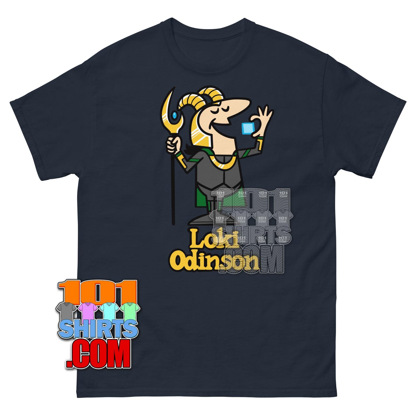 Loki Odinson Marvel Little Caesars Pizza Funny Mashup T-Shirt