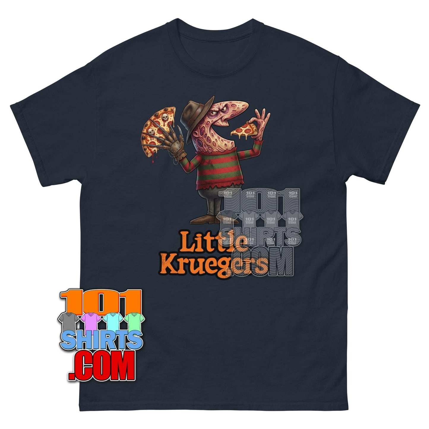 Little Kruegers  Freddy Nightmare Little Caesars Pizza Funny Mashup T-Shirt