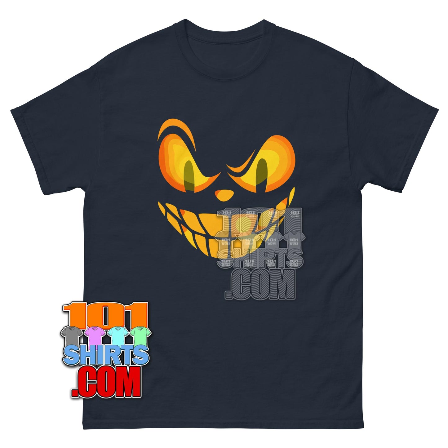 Scary Pumpkin Face T-Shirt Halloween Jack O Lantern Graphic Tee