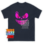 Pink Pumpkin Face T-Shirt Scary Jack O Lantern Halloween Graphic Tee