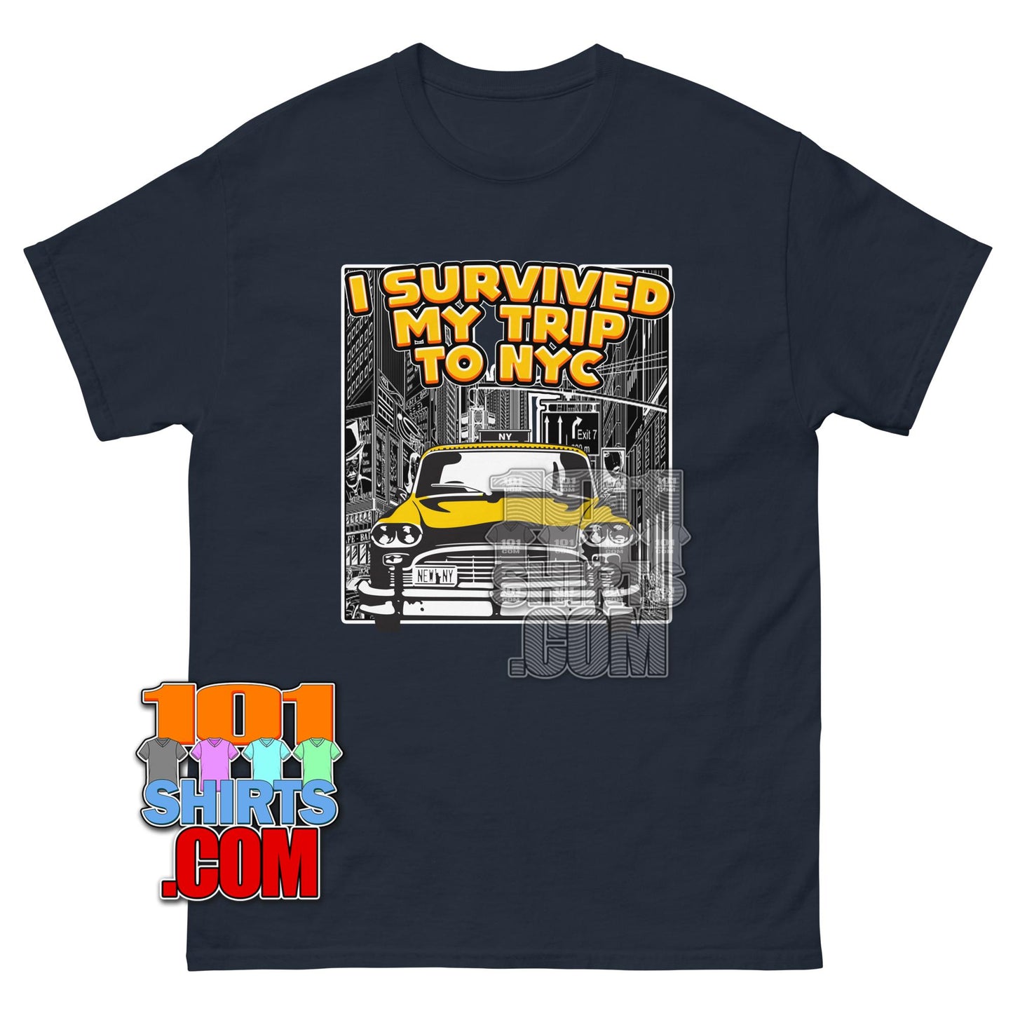 Vintage New York City Taxi Cab T-Shirt Retro NYC Yellow Cab T-Shirt