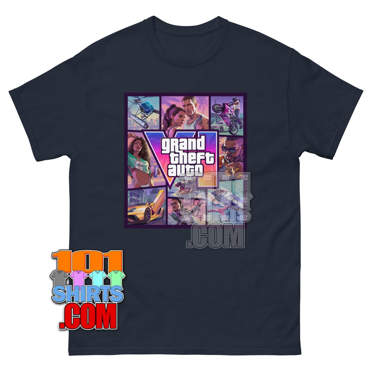 GTA VI Grand Theft Auto 6 Cover Artwork T-Shirt