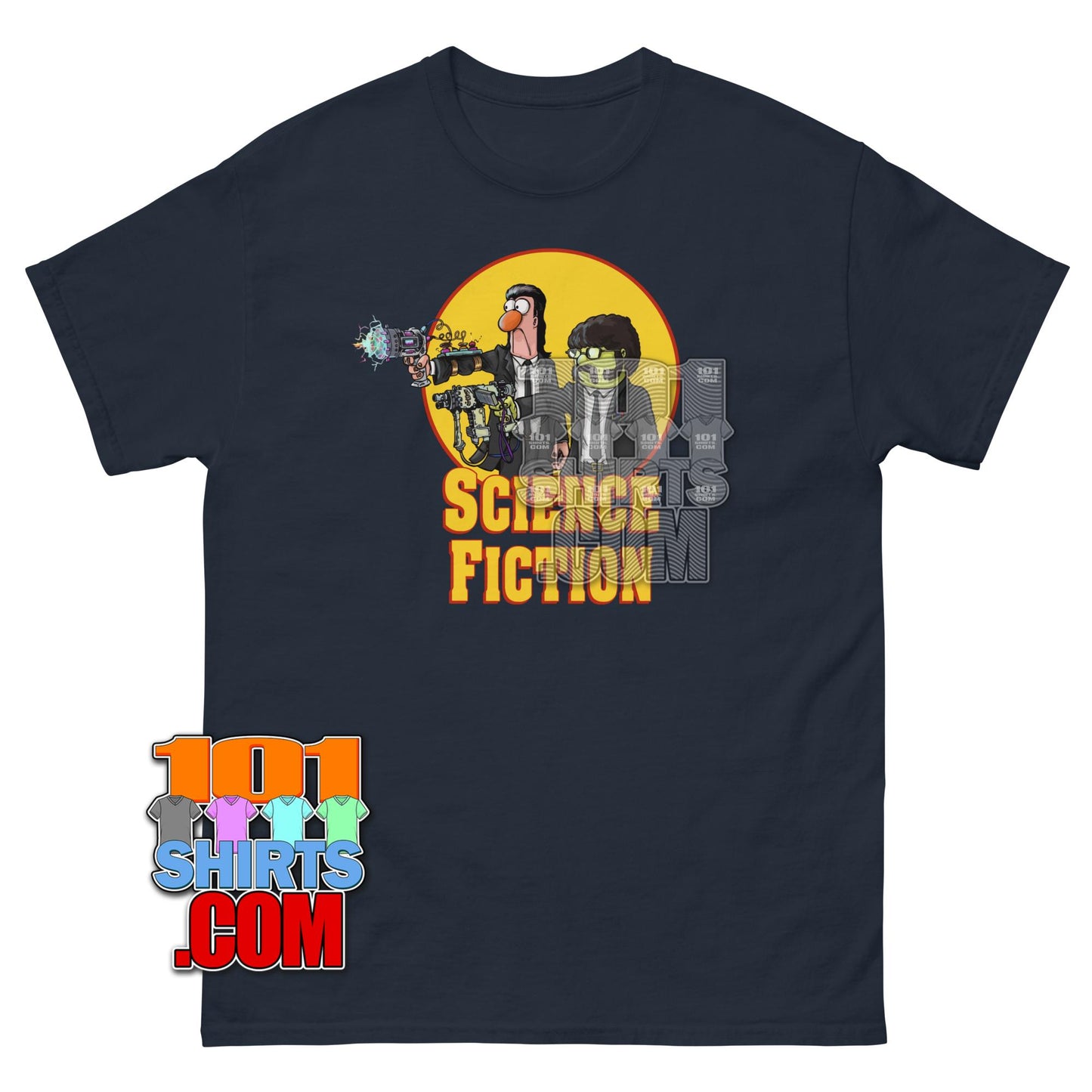 Muppet Show Pulp Fiction Parody Mashup T-Shirt . Dr. Bunsen Honeydew and Beaker as Jules Winnfield and Vincent Vega. Science Fiction.