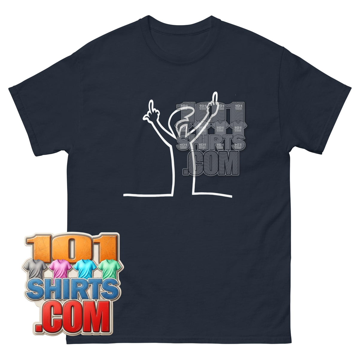 La Linea Middle Finger T-Shirt Funny Retro Cartoon Graphic Tee