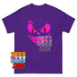 Pink Pumpkin Face T-Shirt Scary Jack O Lantern Halloween Graphic Tee
