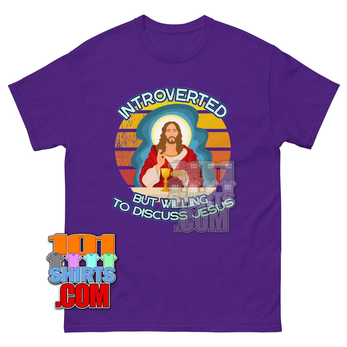 Funny Introvert Jesus T-Shirt Sarcastic Religious Christian Graphic Tee