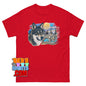 Napoleon Dynamite Movie Retro Wolf Howling at Moon Design red T-Shirt