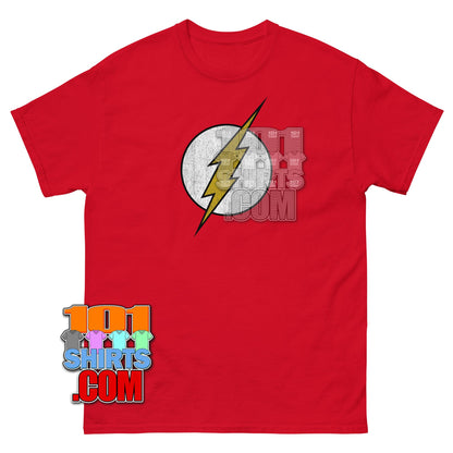 Product mockupThe Big Bang Theory Sheldon Cooper Flash Logo Red Version T-Shirt