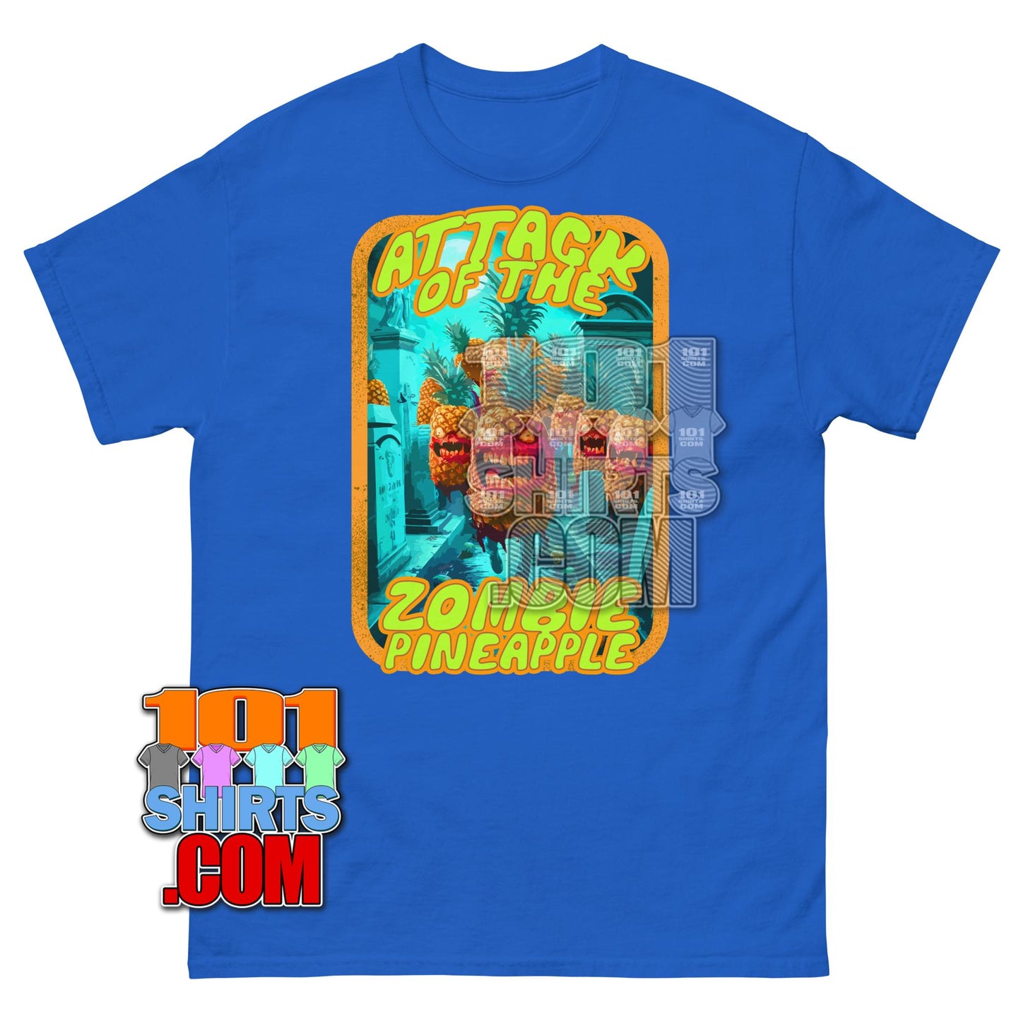 Zombie Pineapple Horror T-Shirt Spooky Monster Graphic Tee