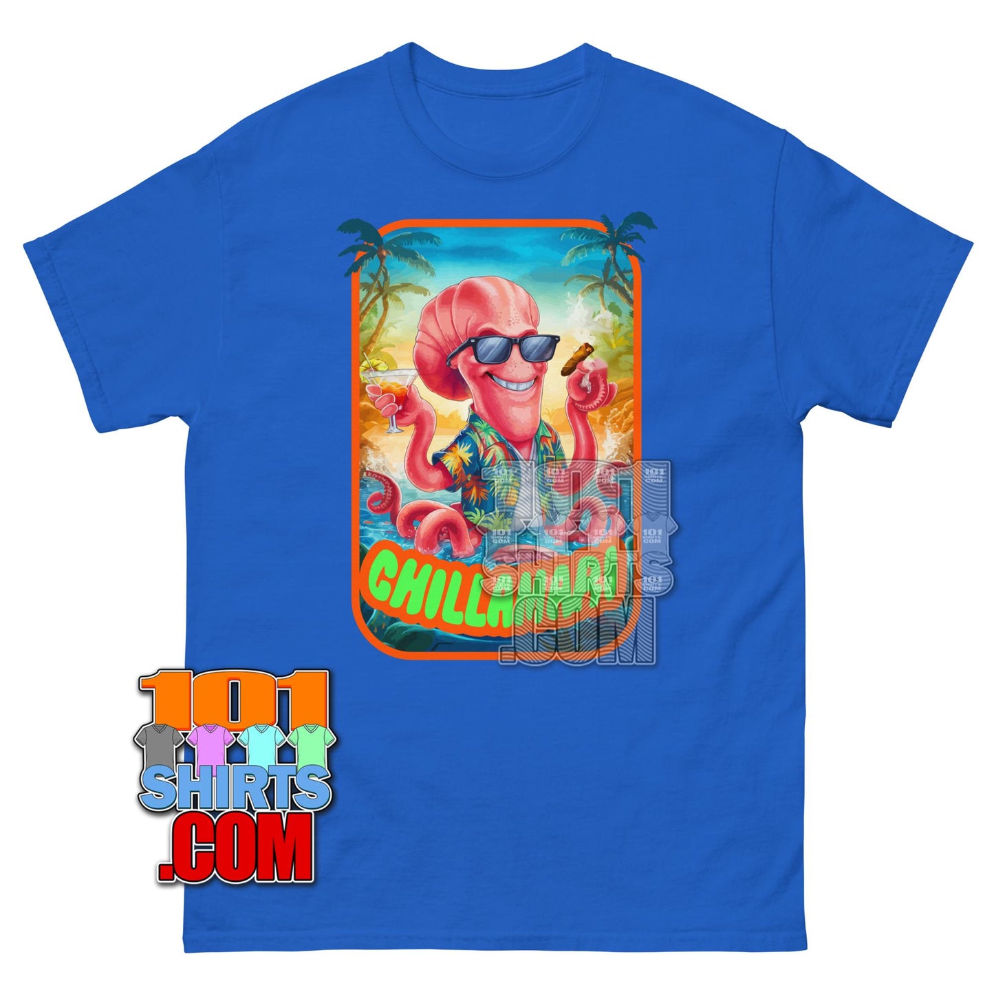 Chillamari T-Shirt Funny Octopus Summer Beach Vacation Tee