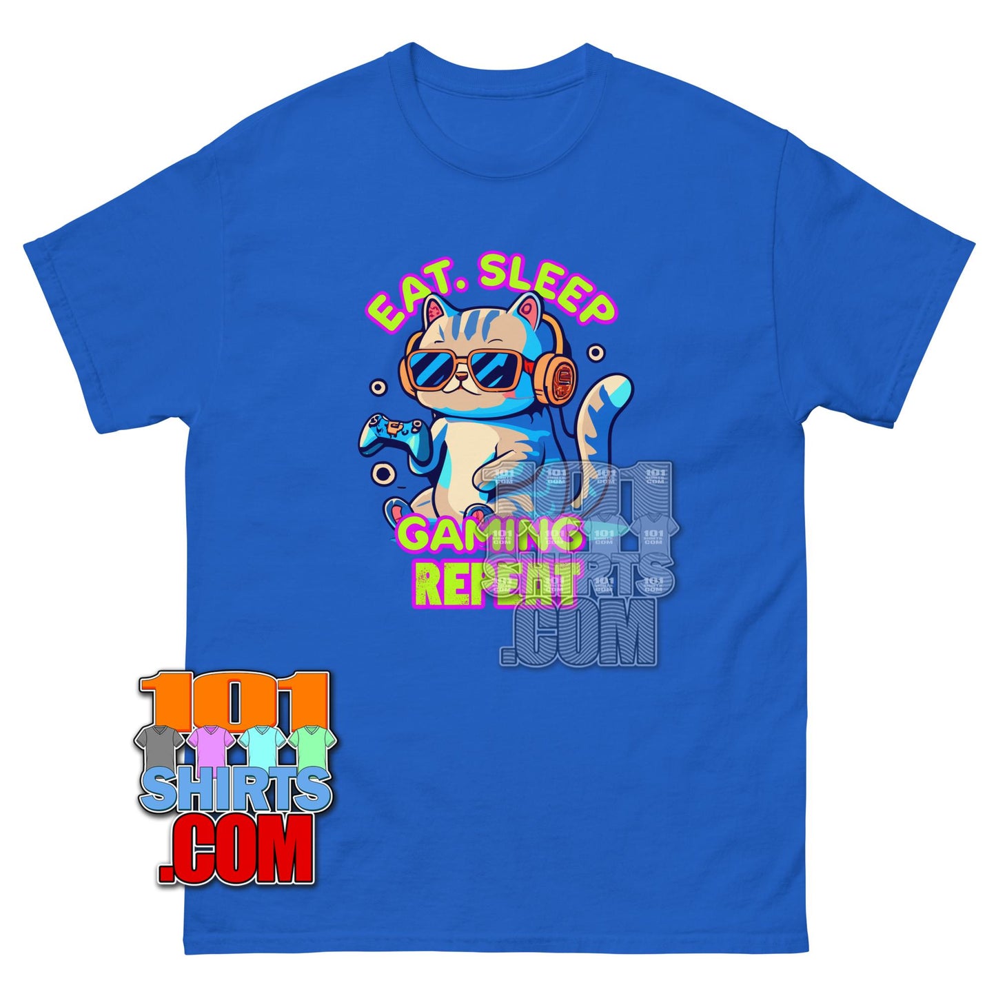 Eat Sleep Gaming Repeat T-Shirt Funny Gamer Video Game Controller Tee