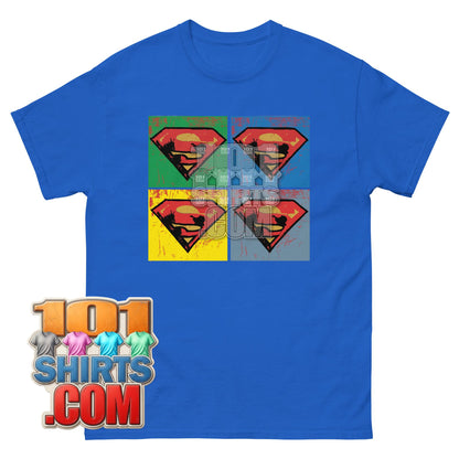 The Big Bang Theory Sheldon Cooper Superman Andy Warhol Logos T-Shirt