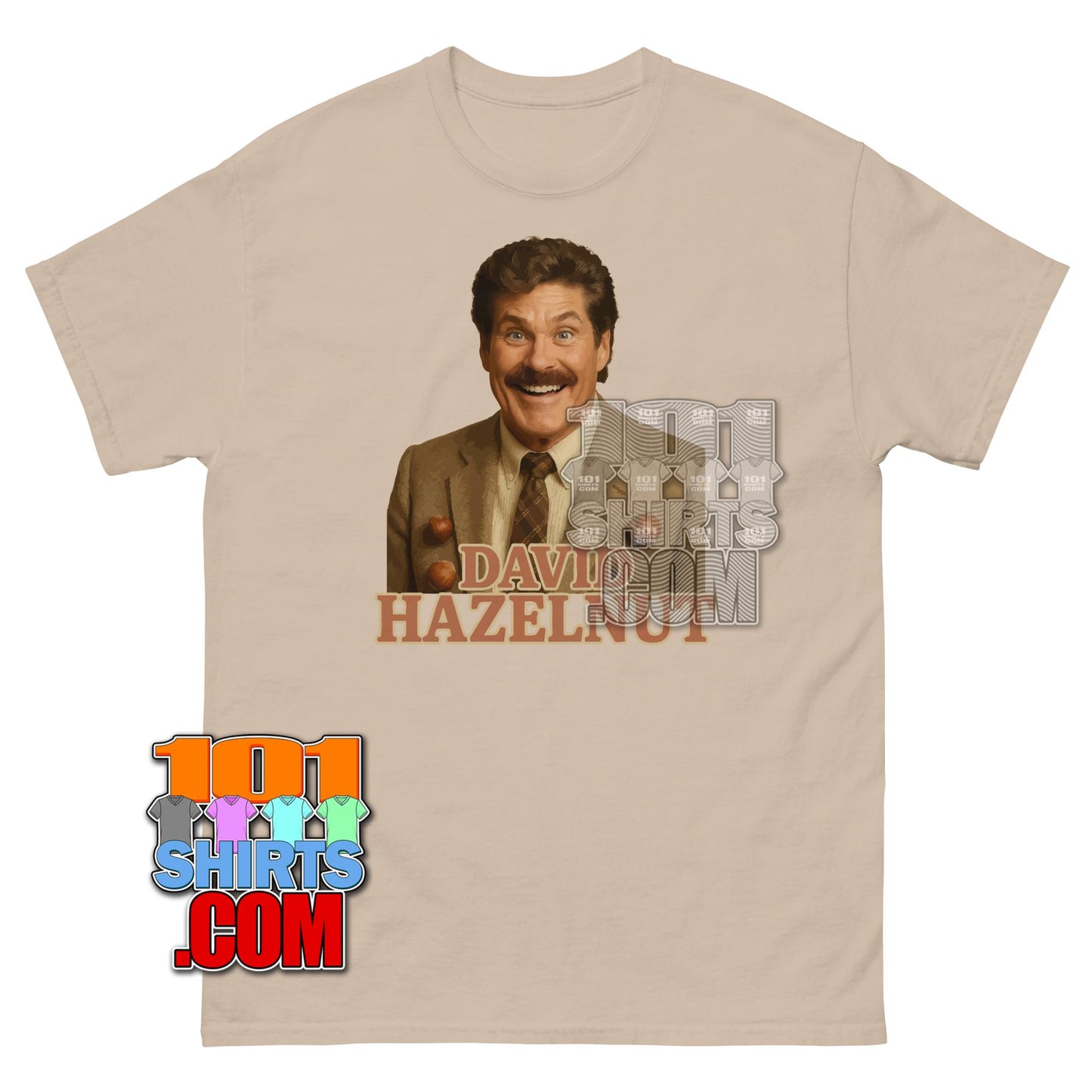David Hazelnut Parody T-Shirt Funny David Hasselhoff Meme Gift Tee