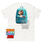 Kawaii Dino T-Shirt Cute Dinosaur with Backpack Aesthetic Graphic Tee