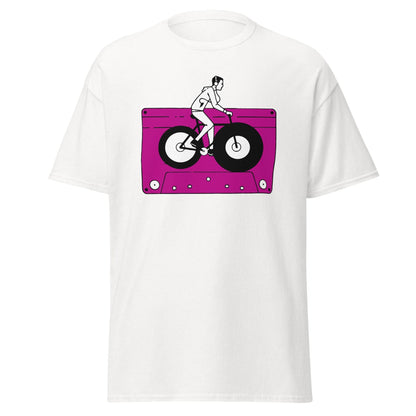 Audio Cassette Tape Retro VINTAGE MUSIC Mixtape Bicycle Biking Biker 70S 80S 90S T-Shirt - 101SHIRTS