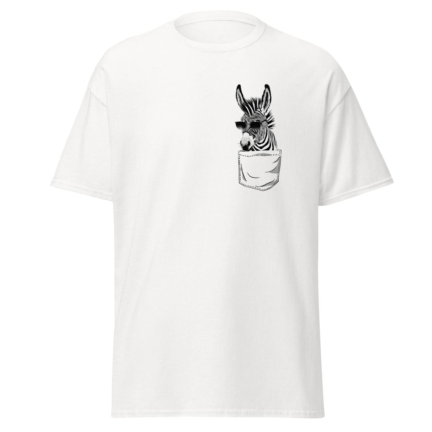 Cute Zebra In A Pocket Funny Pocket Zebra T-Shirt - 101SHIRTS