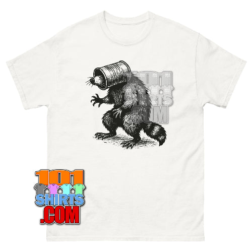 Funny Raccoon with Garbage Can Head T-Shirt - Trash Panda Tee