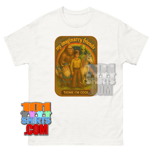 "My Imaginary Friends Think I'm Cool" Funny T-Shirt