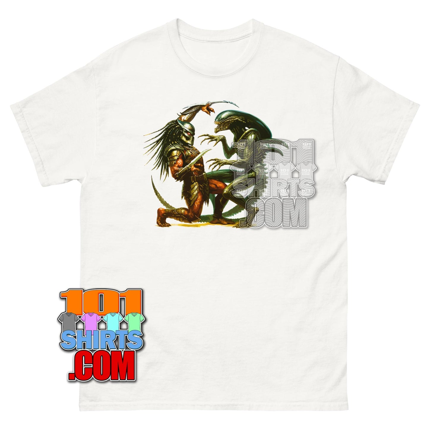 Alien vs Predator Epic Battle T-Shirt Sci-Fi Movie Fan Tee