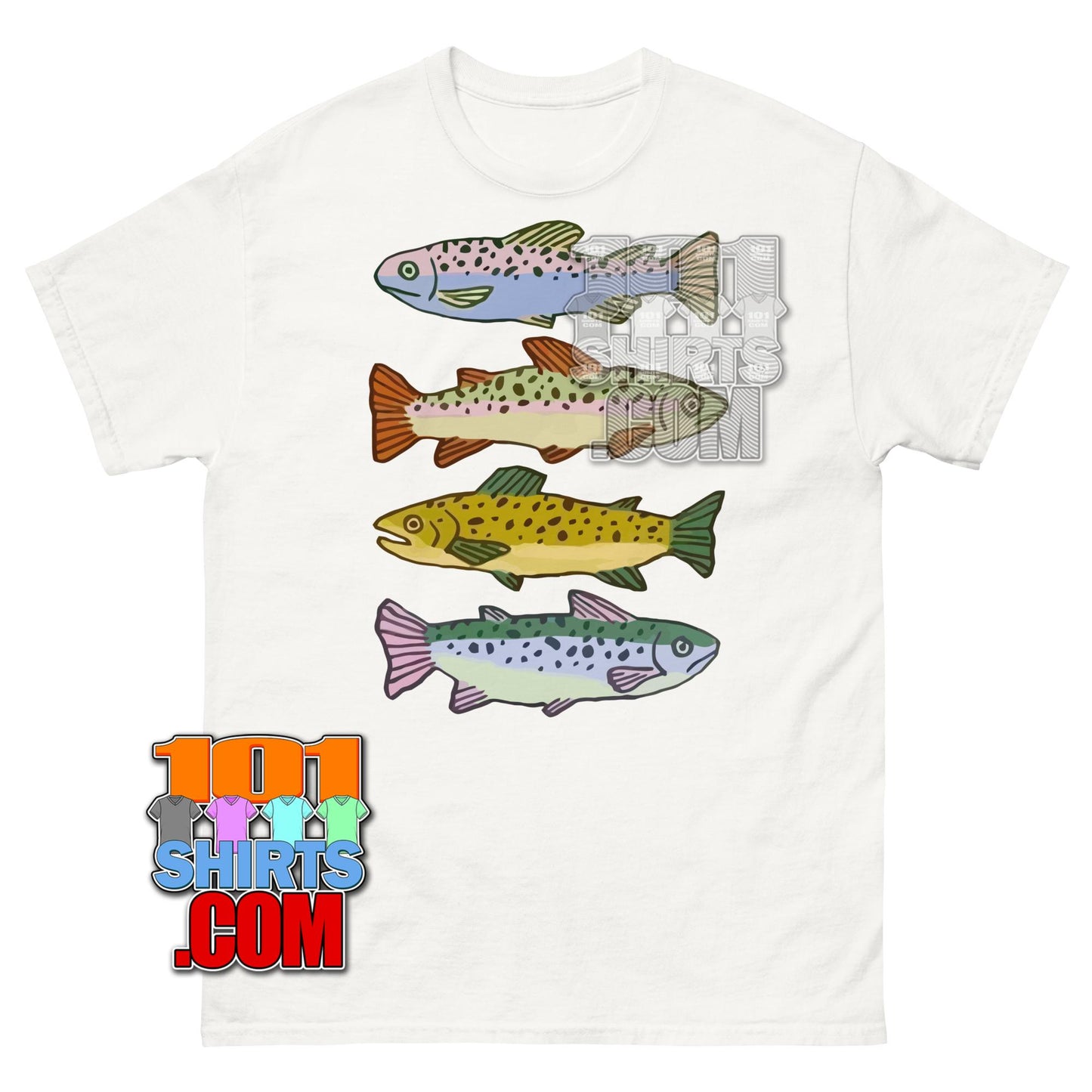 Trout Species Fishing T-Shirt Fly Fisherman Outdoor Gift