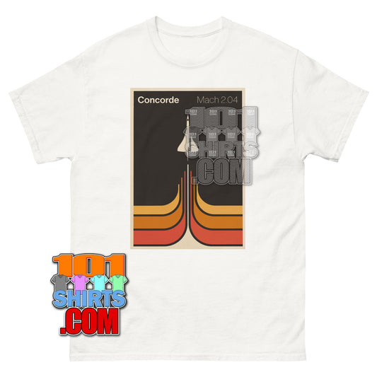 Concorde Mach 2.04 Retro Plane T-Shirt Vintage Aviation Gift Tee