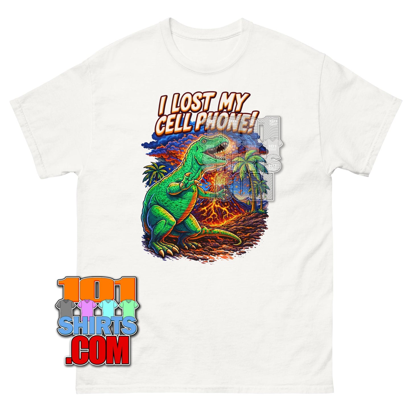 Funny I Lost My Cell Phone Dinosaur T-Shirt T-Rex Extinction Tee