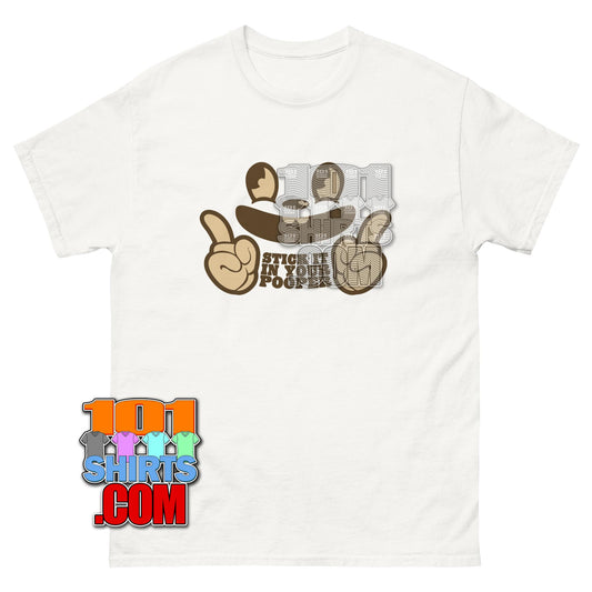 Stick It In Your Pooper T-Shirt Funny Retro Cartoon Graphic Tee