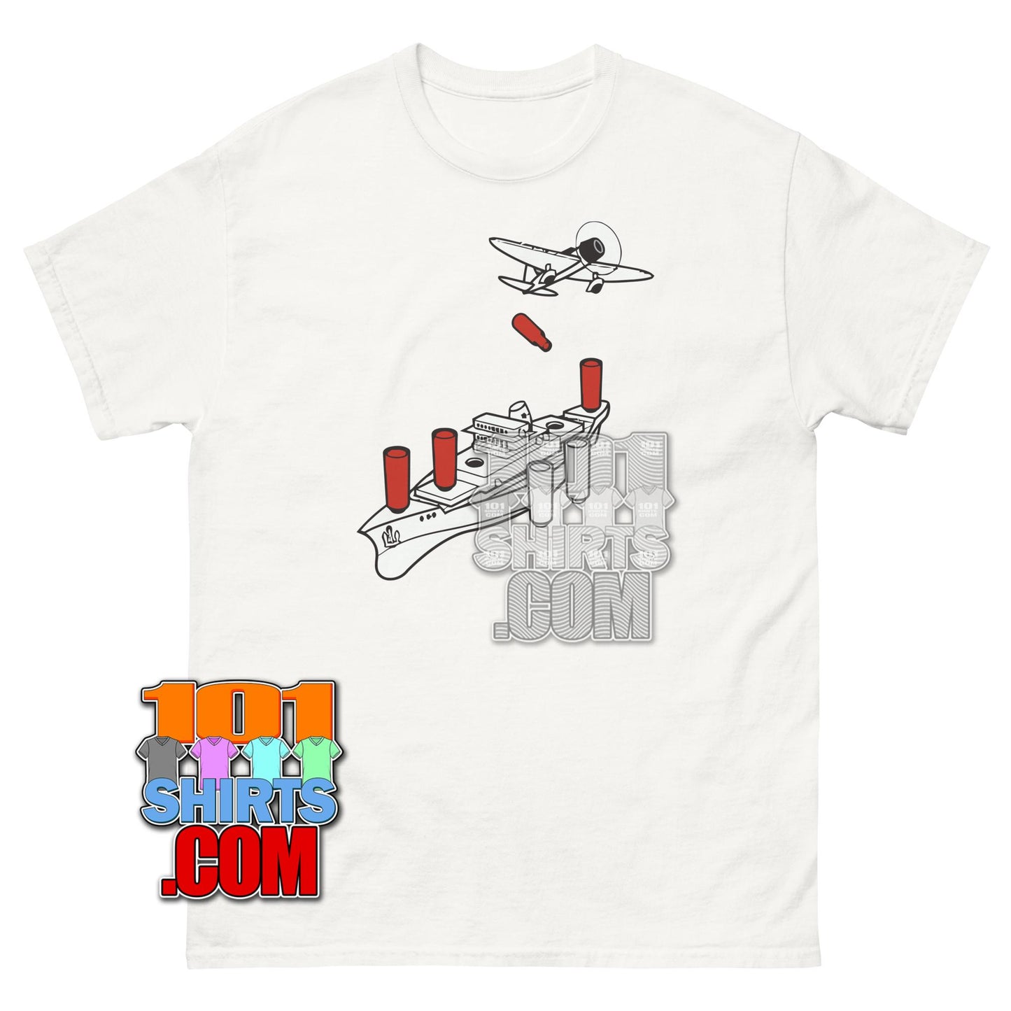 Battleship Board Game T-Shirt Retro Plane Warship Graphic Tee