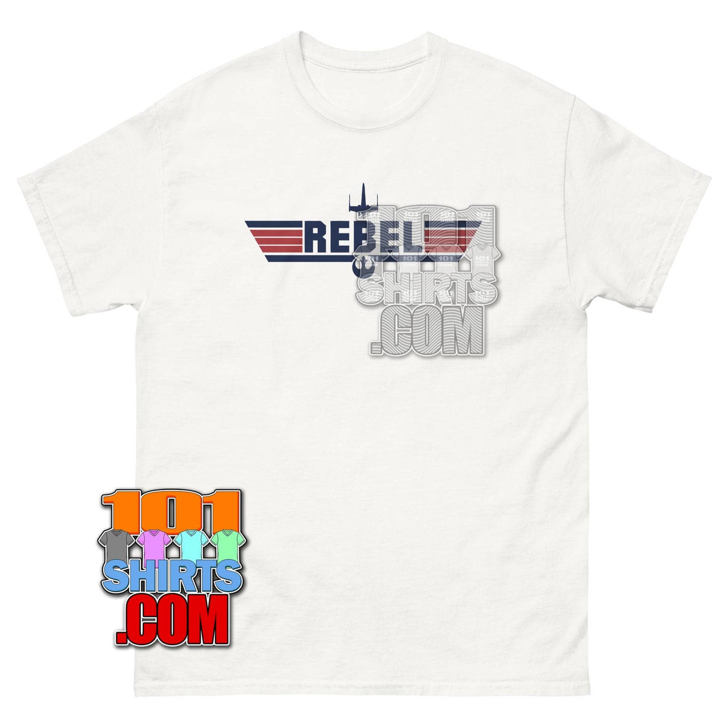 Star Wars Rebel Top Gun T-Shirt X-Wing Pilot Maverick Mashup Tee