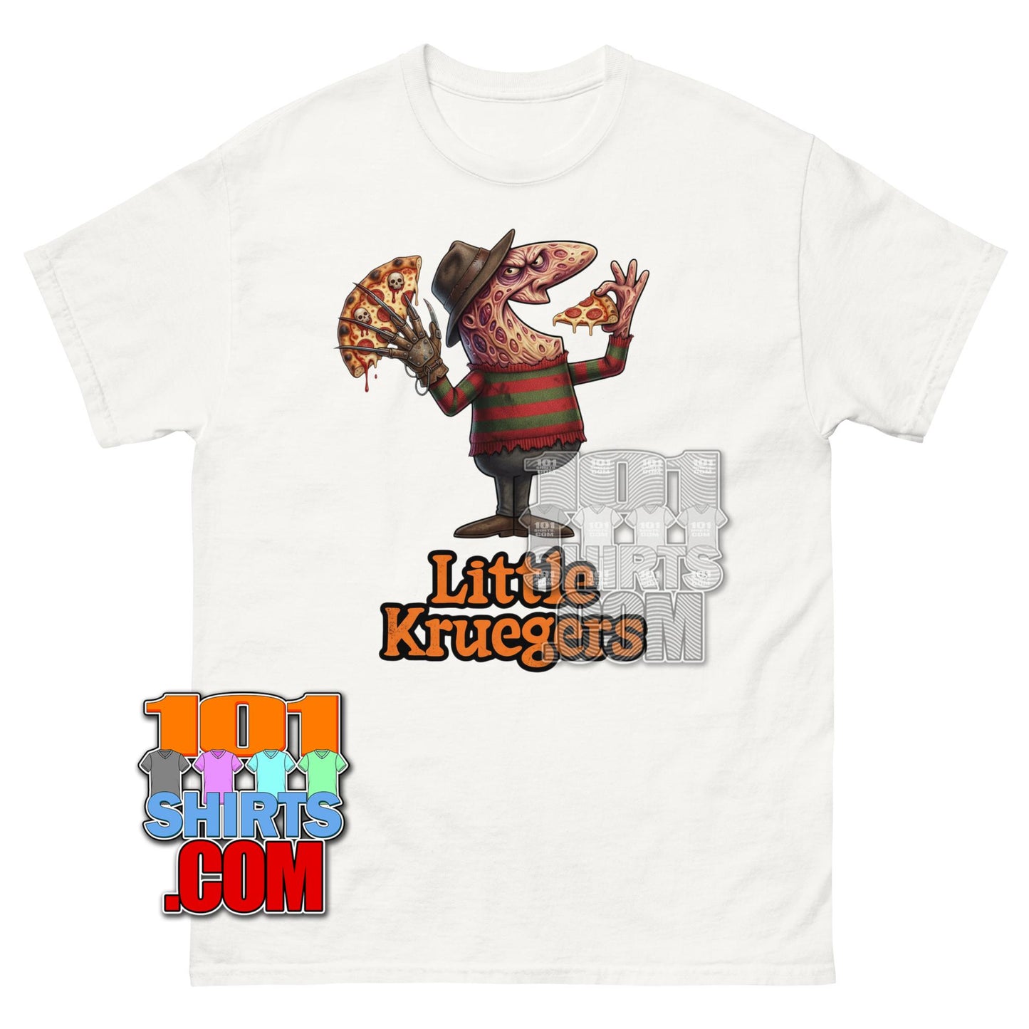 Little Kruegers  Freddy Nightmare Little Caesars Pizza Funny Mashup T-Shirt