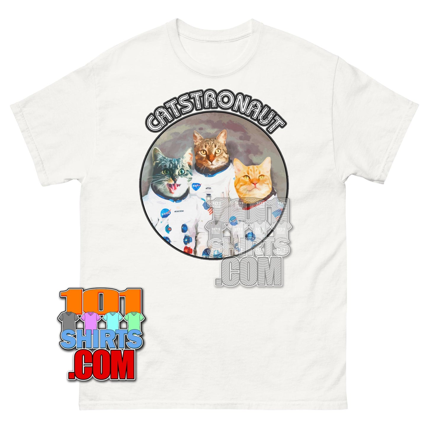 Funny Catstronaut T-Shirt Space Cat Astronaut Galaxy Graphic Tee