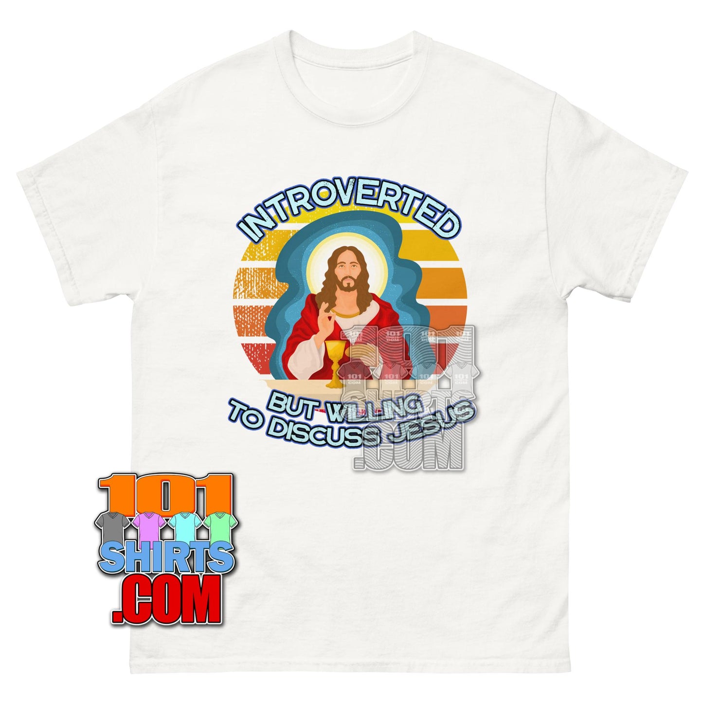 Funny Introvert Jesus T-Shirt Sarcastic Religious Christian Graphic Tee