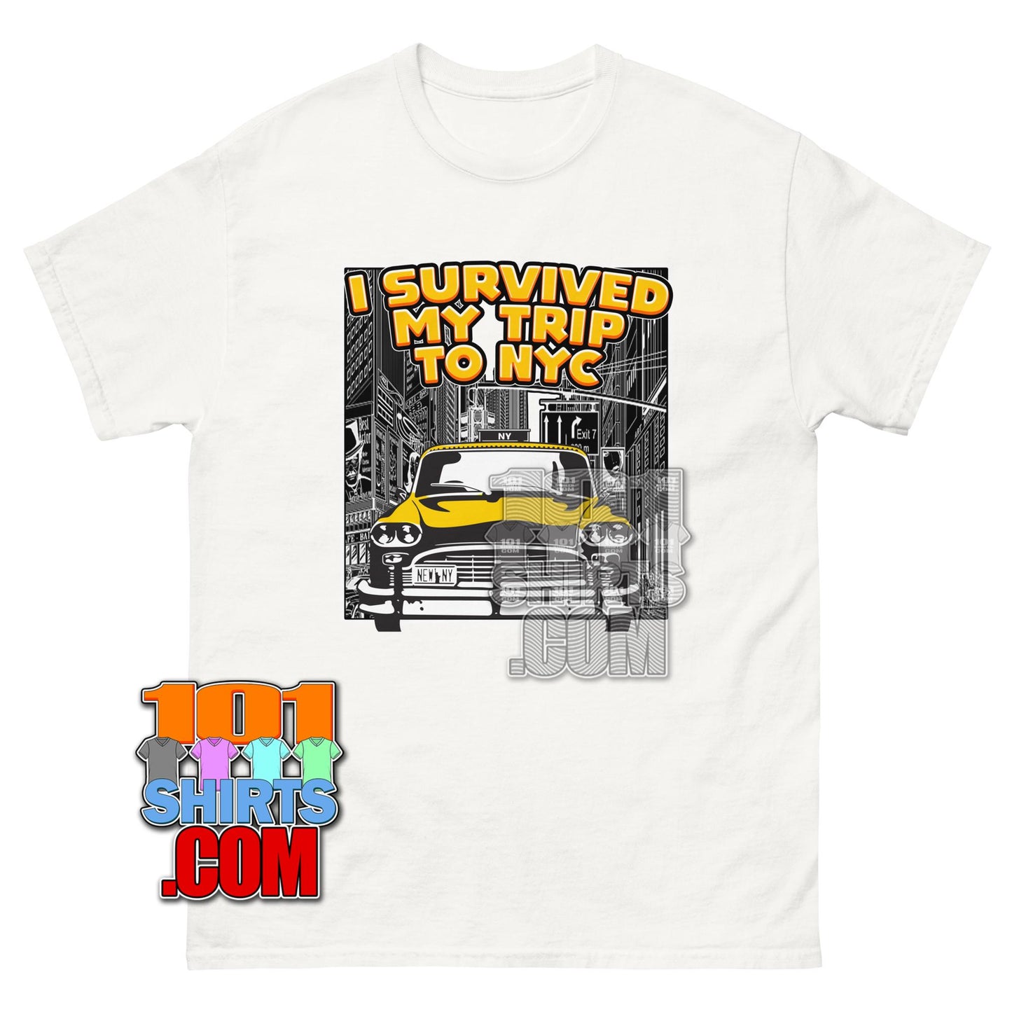 Vintage New York City Taxi Cab T-Shirt Retro NYC Yellow Cab T-Shirt