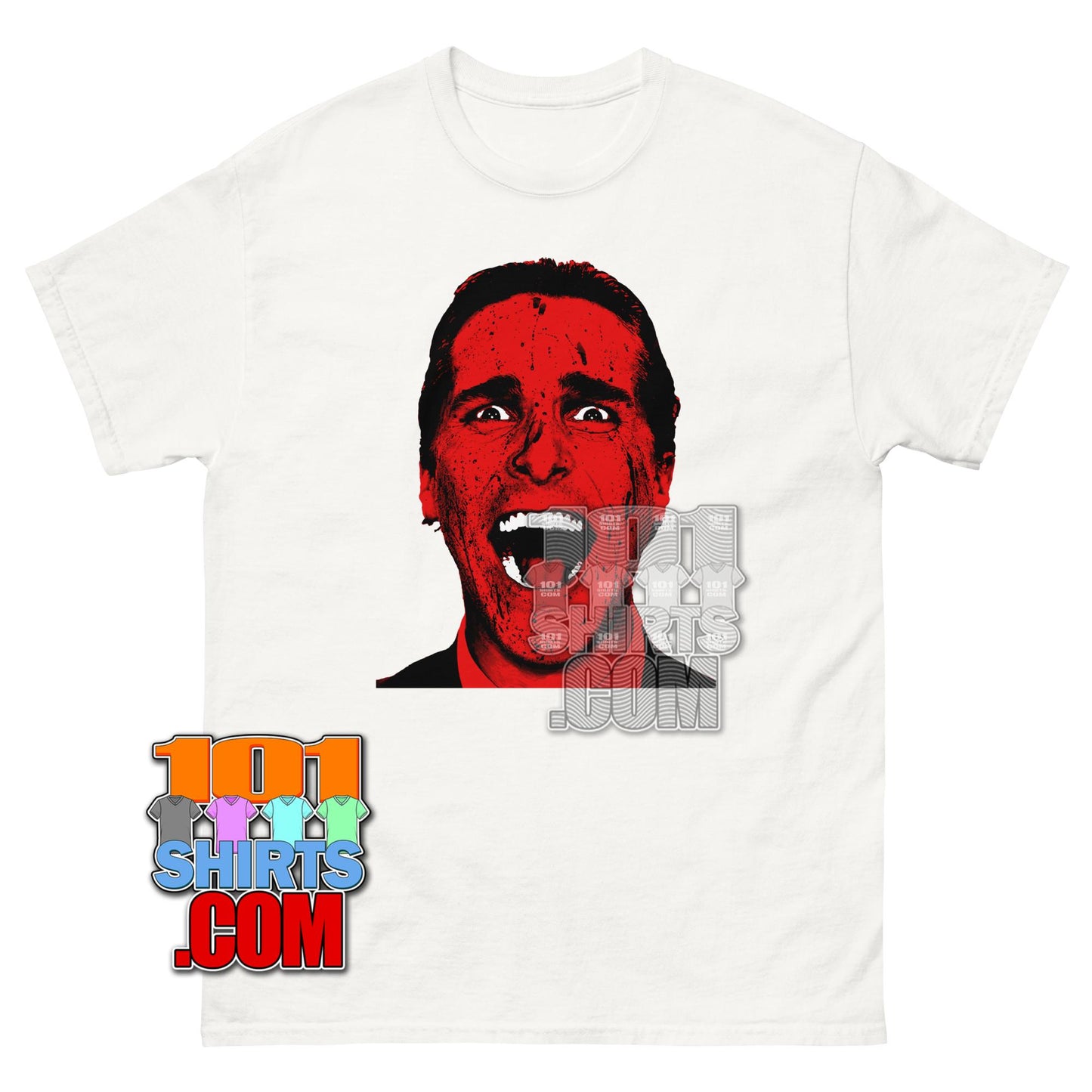 Patrick Bateman Christian Bale Bloody Face American Psycho Movie T-Shirt
