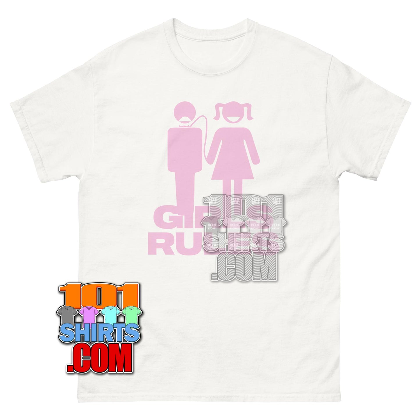 Girls Rules Retro Wavy Typography Feminist Graphic Tee