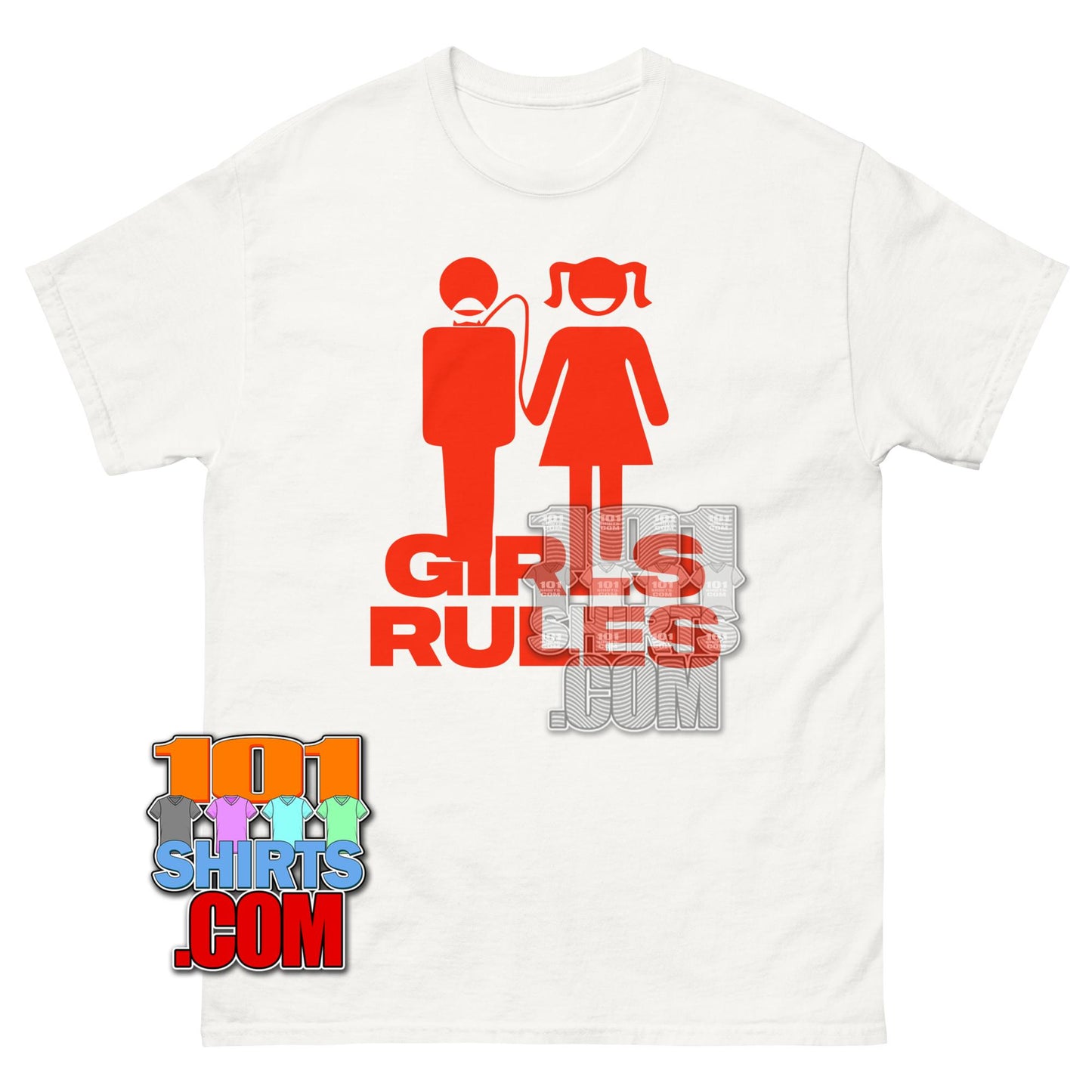 Girls Rules Red Aesthetic Feminist Funny Graphic Tee T Shirt