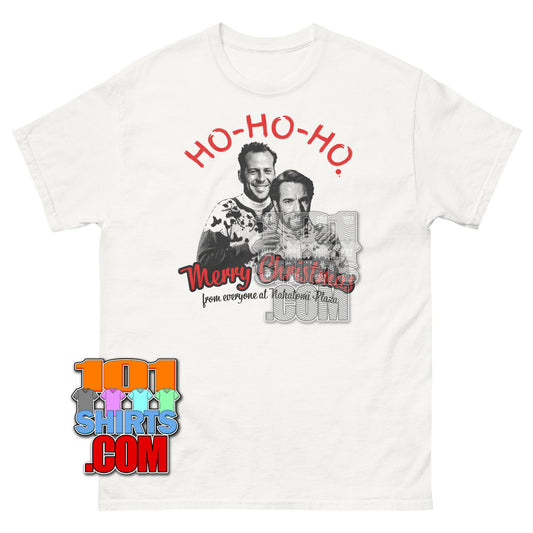 unny Die Hard Movie Parody Holiday Merry Christmas from Everyone at Nakatomi Plaza T-shirt