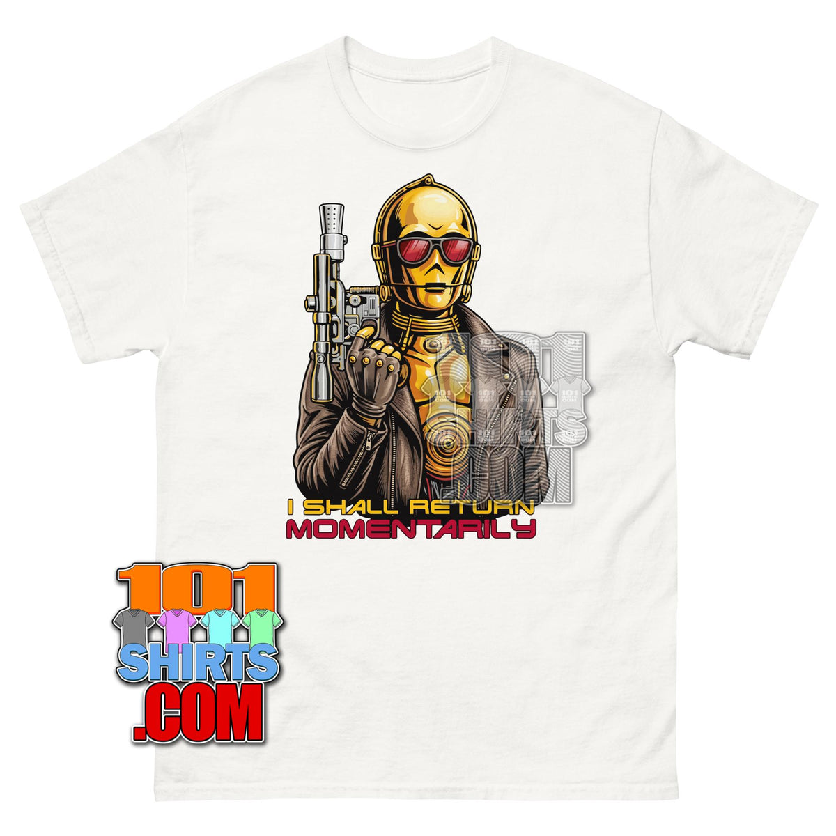 C3PO Terminator T-Shirt Star Wars Parody I Shall Return Shirt